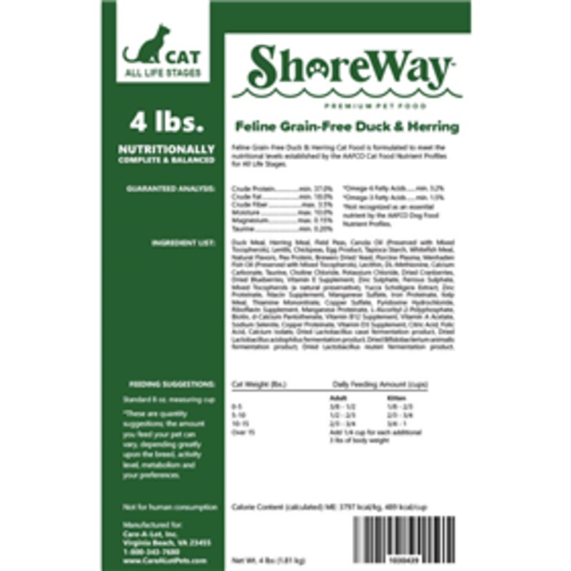 ShoreWay Feline Grain-Free Duck & Herring Dry Cat Food