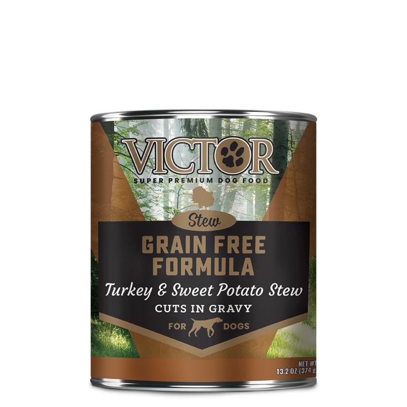 VICTOR Grain Free Formula Turkey & Sweet Potato Stew Cuts in Gravy for Dogs