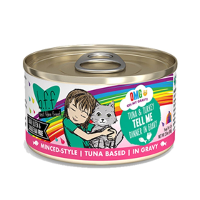 WERUVA b.f.f. Oh My Gravy Tuna & Turkey Tell Me Dinner in Gravy 2.8 oz.