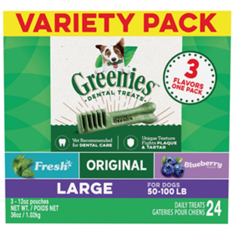 Greenies Variety Pack Large for Dogs 55-100 lbs. 36 oz.