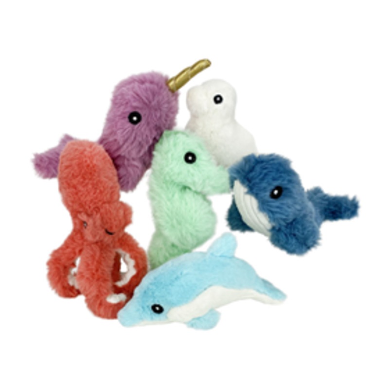 Multipet Minipet Deep Sea Cuddlerz Plush Dog Toy