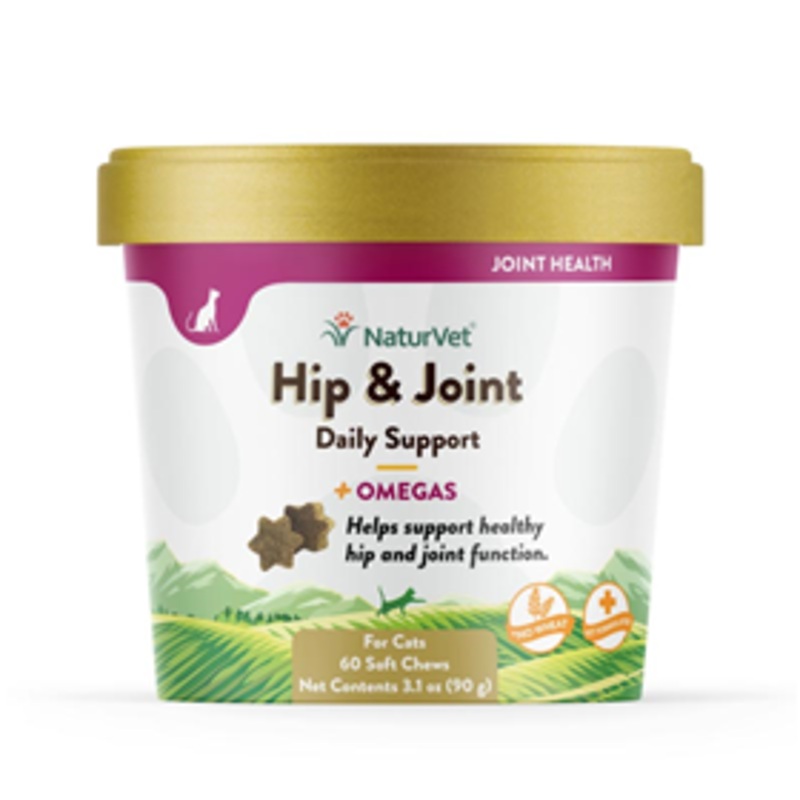 NaturVet Hip & Joint Cat Soft Chews 60ct