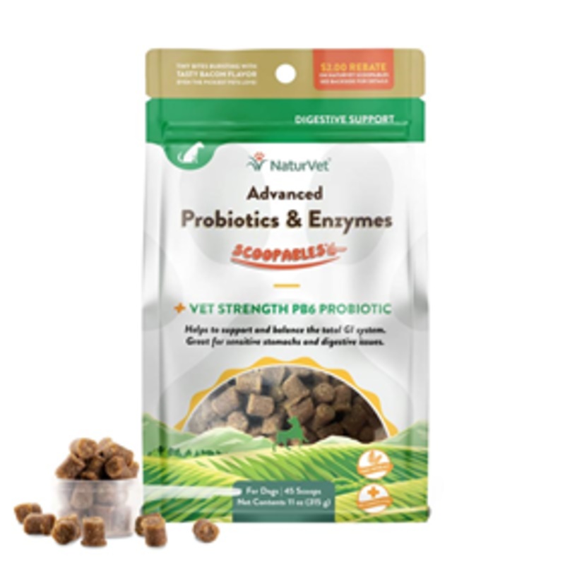 NaturVet Scoopables Advanced Probiotics & Enzymes for Dogs 11 oz.