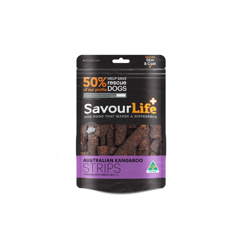 SavourLife Dog Treat Australian Kangaroo Strips 165g