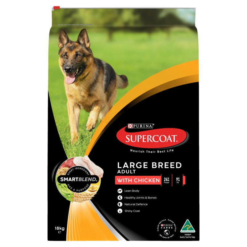 Supercoat Chicken Large Breed Adult Dry Dog Food 18kg