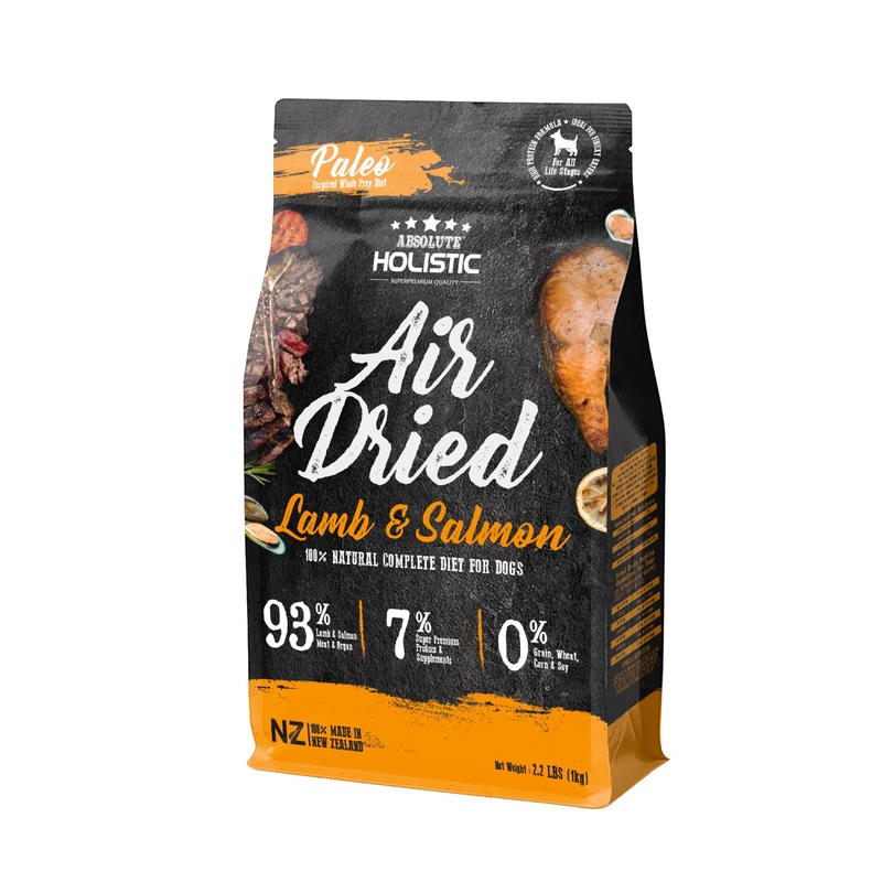 Absolute Holistic Air Dried Dog Food – Lamb & Salmon 1kg