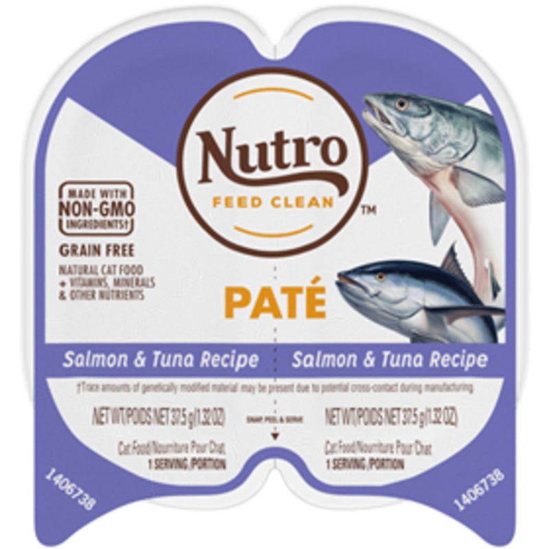 Nutro Perfect Portions Salmon & Tuna Recipe Pate Cat Food 2.64 oz