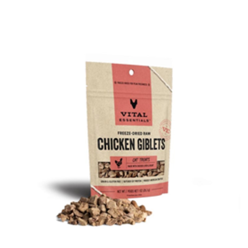 Vital Essentials Freeze-Dried Raw Chicken Giblets Cat Treats 1 oz.