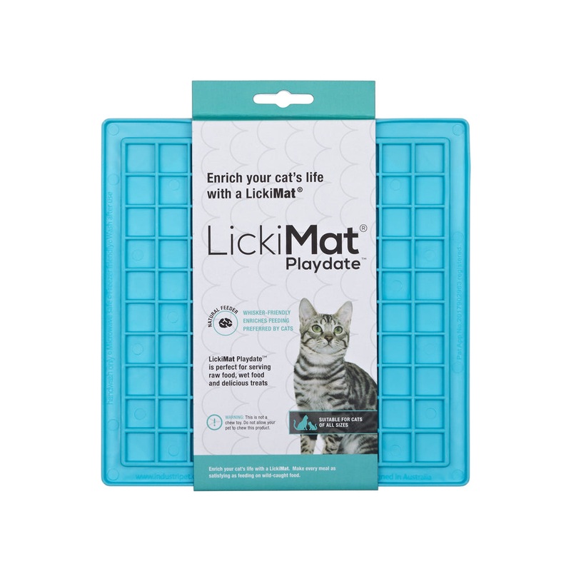 LickiMat Playdate for Cats|Turquoise|Pink