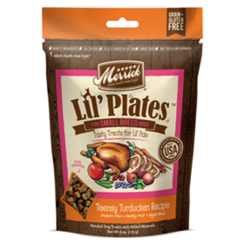 Merrick Lil Plates Teensy Turducken Recipe Dog Treats 5 oz