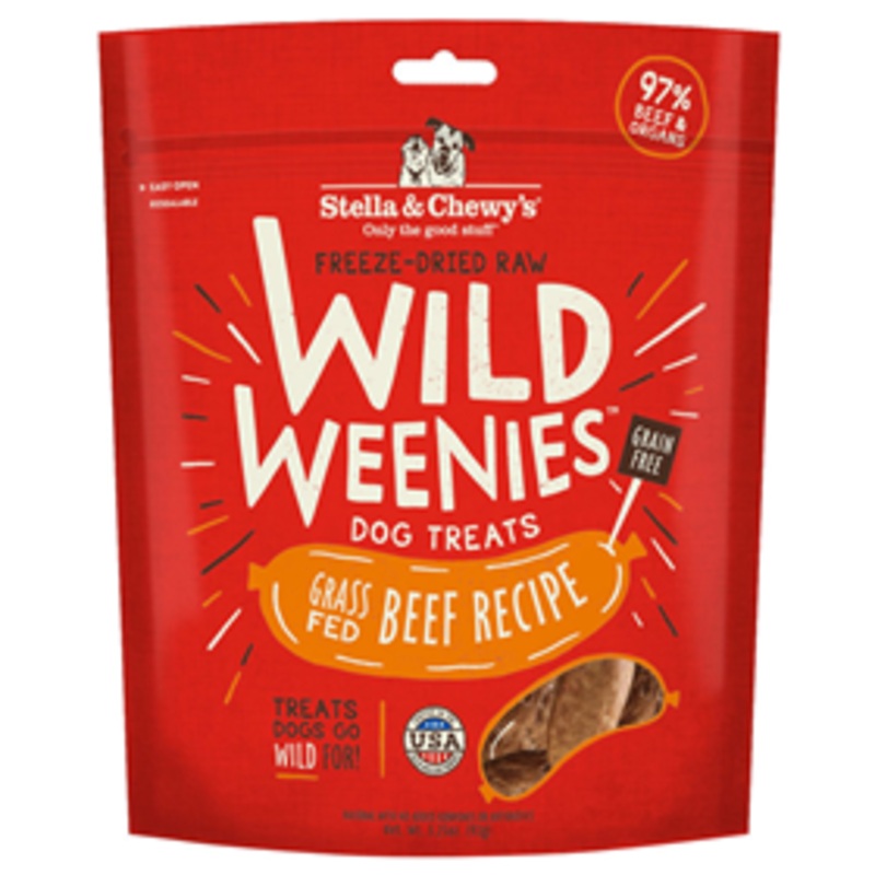 Stella & Chewy’s Wild Weenies Grass-Fed Beef Recipe Dog Treats 3.25oz