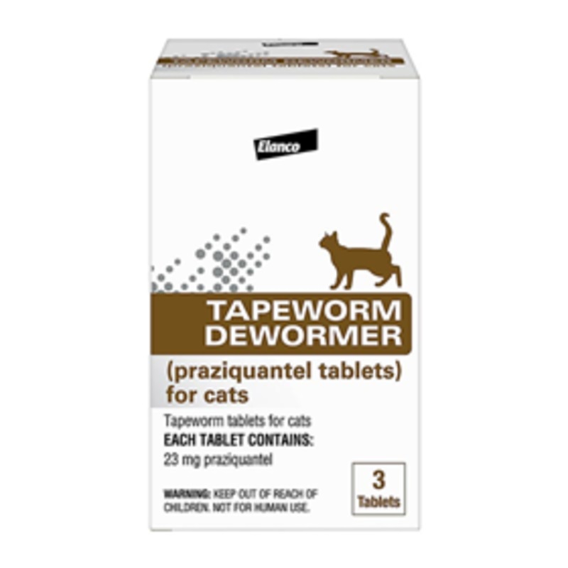 Elanco Tapeworm Dewormer for Cats 3 Tablet Package