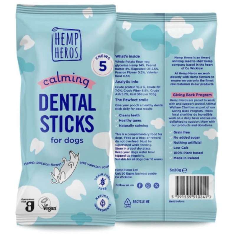 Hemp Heros Calming Dental Sticks 100g / 5 sticks