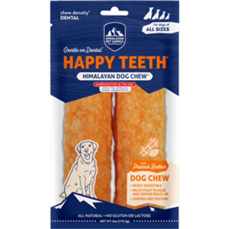 Himalayan Happy Teeth Dog Chew with Peanut Butter 2 pk