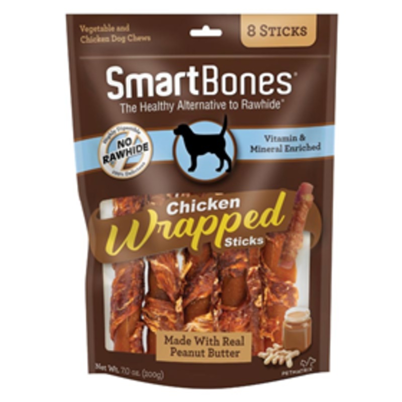 SmartBones Chicken Wrapped Sticks  with Peanut Butter & Vegetable 8pk