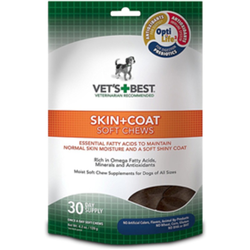 Vet’s + Best Skin + Coat Soft Chews Dog Supplement 30 ct.