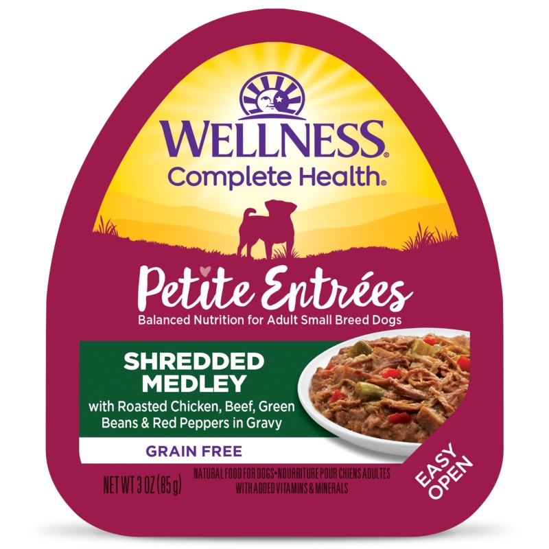 Wellness Small Breed Petite Entrees Shredded Medley Roasted Chicken, Beef, Green Beans & Red Peppers