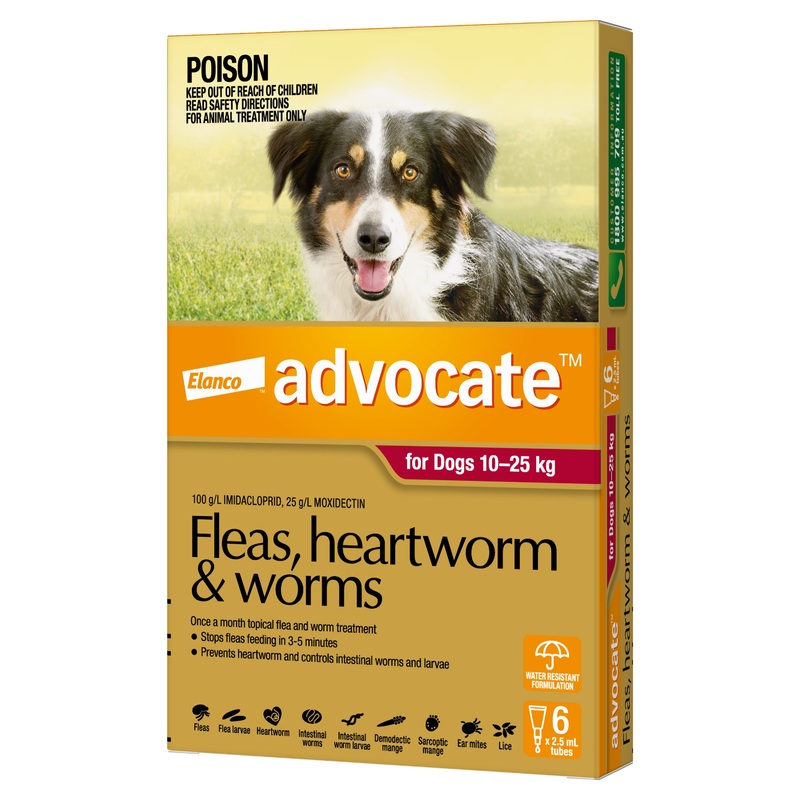 Advocate For Dogs 10-25kg|3 Pack|6 Pack