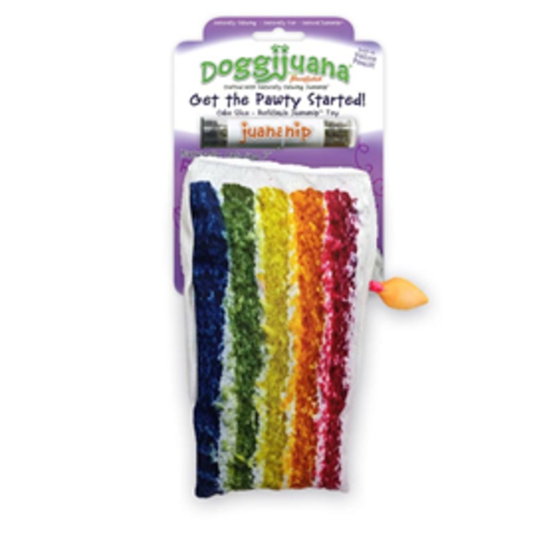 Doggijuana Get the Pawty Started Cake Slice Refillable Juananip Toy