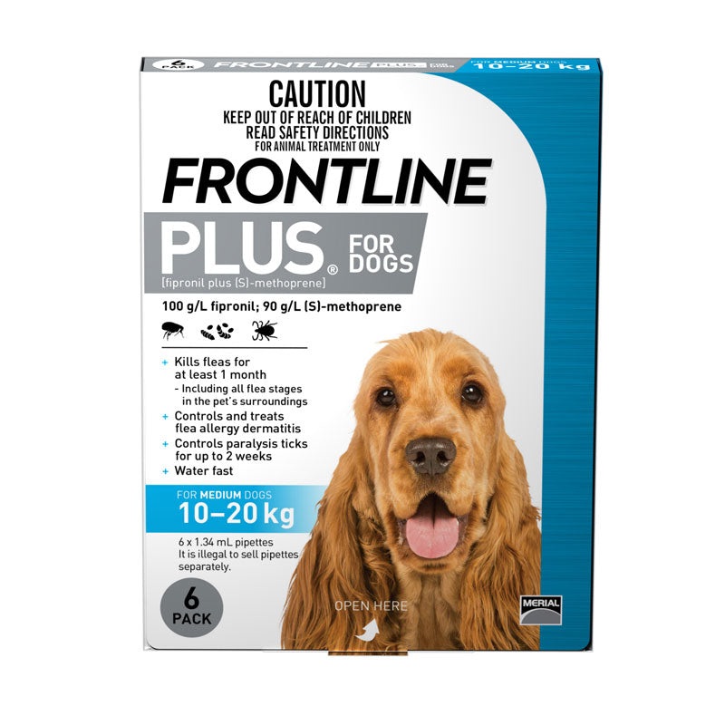 Frontline Plus for Medium Dogs 10 to 20kg (22-44lb)