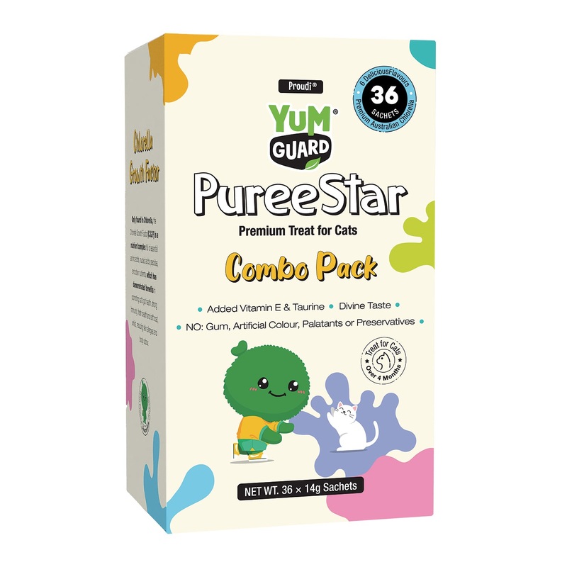 YumGuard Puree Star Cat Treat Combo Pack 36 Pack