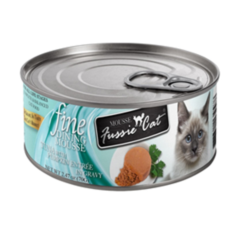Fussie Cat Fine Dining Mousse Tuna with Pumpkin in Gravy 2.47oz