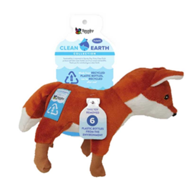 SpunkyPup Clean Earth Recycled Fox Toy