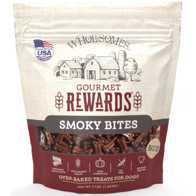 Wholesomes Gourmet Rewards Smoky Bites Biscuit Dog Treats