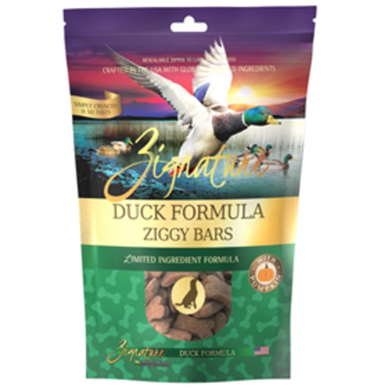 Zignature Duck Formula Ziggy Bars Treat for Dogs 12 oz.