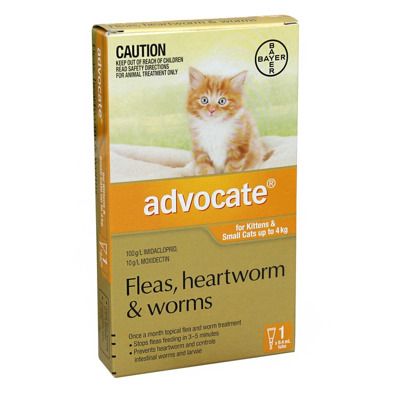 ADVOCATE for Small Cats 0-4kg|Single|3’s|6’s