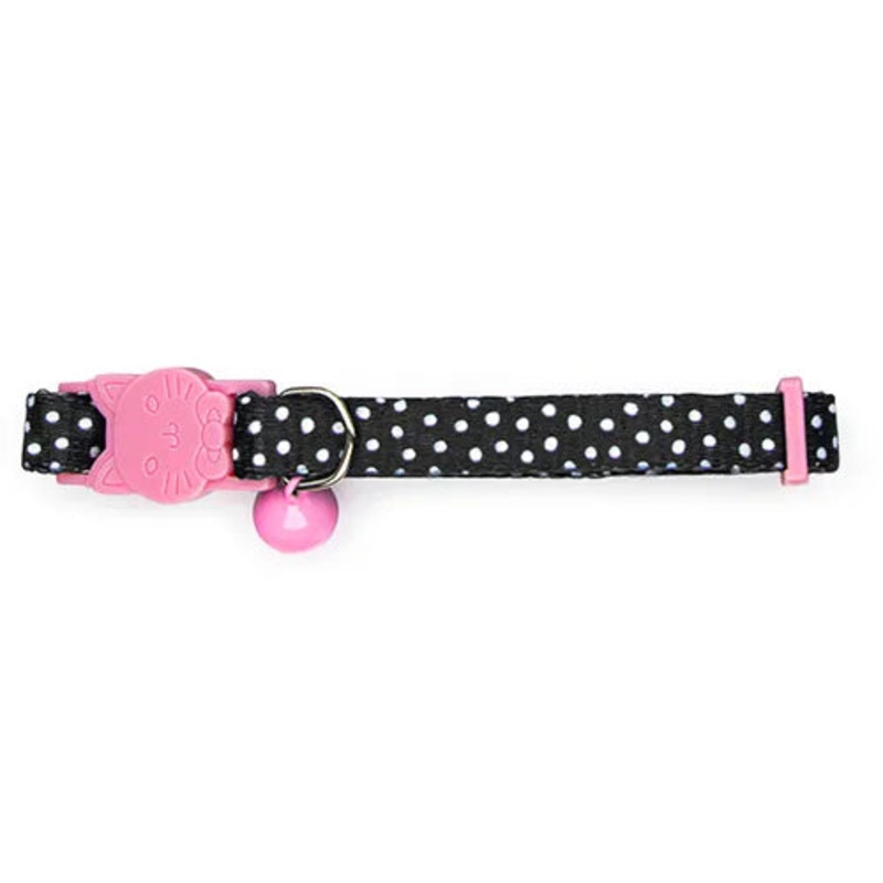 Dotted Cat Collar|Black|Blue|Green|Pink|Red