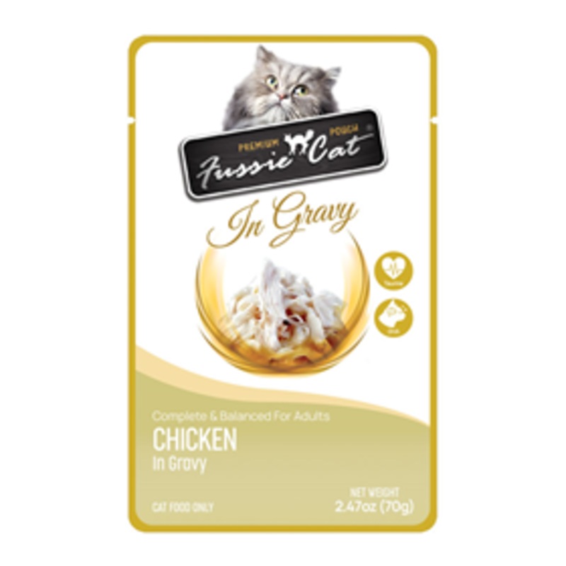 Fussie Cat Premium Pouches Chicken in Gravy 2.47oz