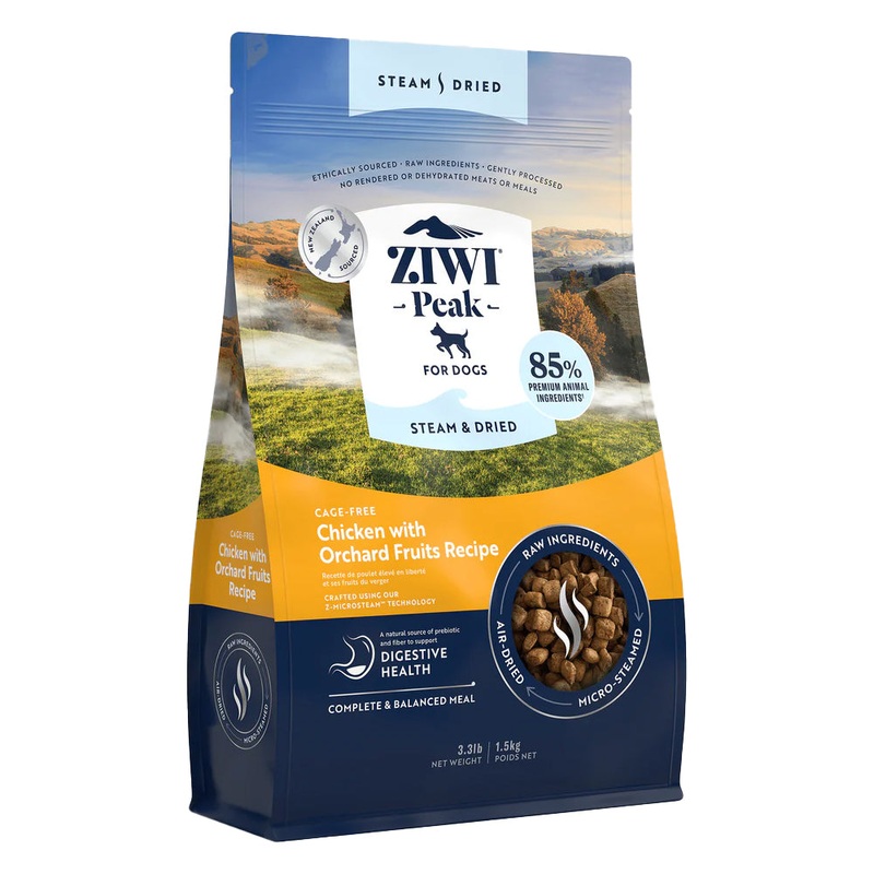 Ziwi Peak Steam & Dried Cage-Free Chicken with Orchard Fruits Dry Dog Food