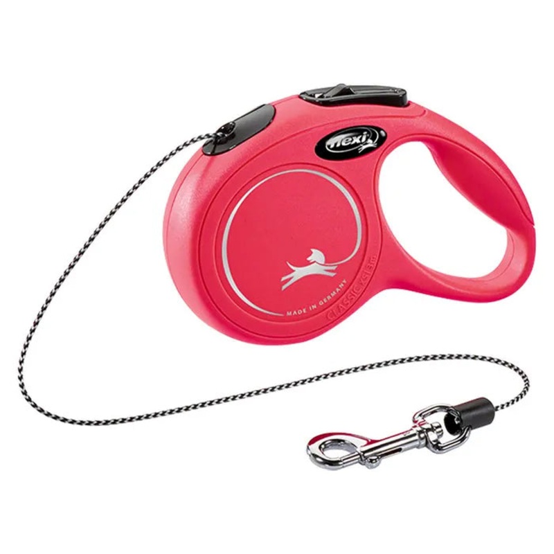 Flexi Classic Cord Retractable Leash for Cats, Little Dogs and Small Animals – 3 metres