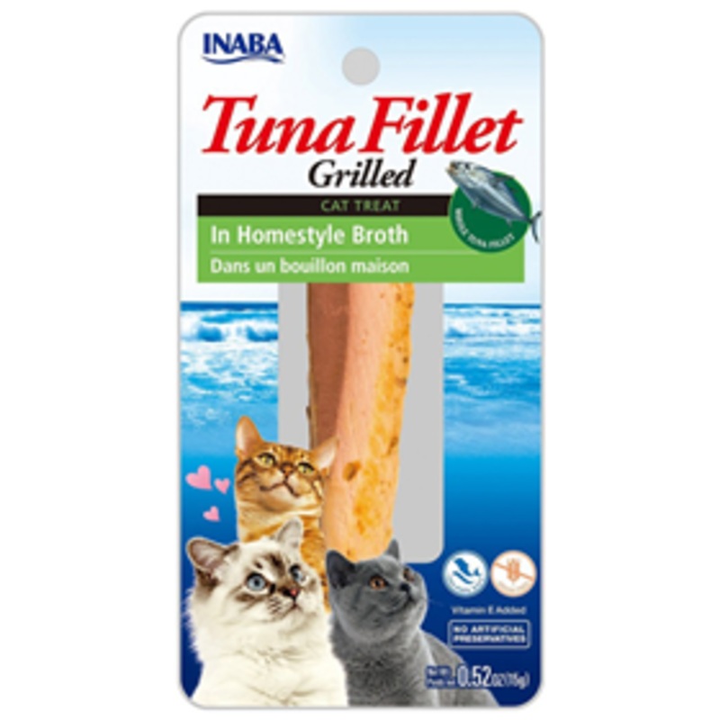Inaba Tuna Fillet Grilled Cat Treat in Homestyle Broth