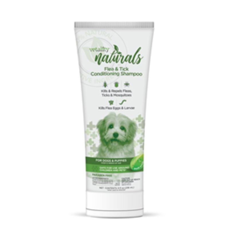 Vetality Naturals Flea & Tick Conditioning Shampoo for Dogs 8 oz.