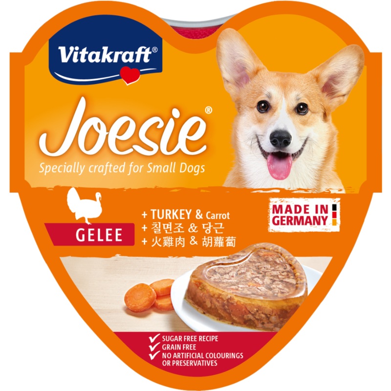 Vitakraft Dog Joesie Hearts Turkey & Carrot 85g