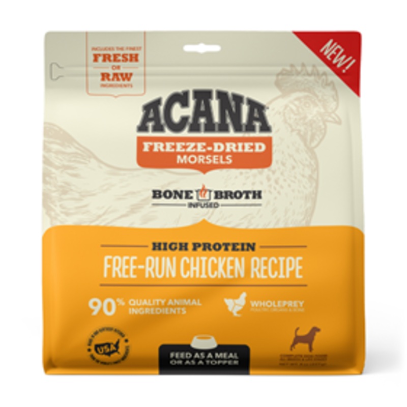 Acana Freeze-Dried Morsels High Protein Free-Run Chicken Recipe for Dogs 8 oz.