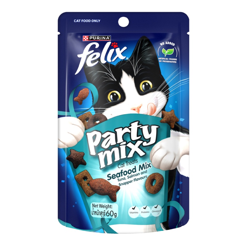 Felix Party Mix Seafood Cat Treats 60g x 8