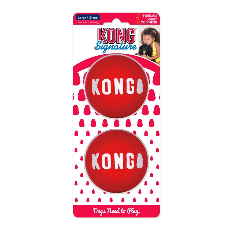 KONG Signature Balls – 2 Pack|Large|Medium|Small
