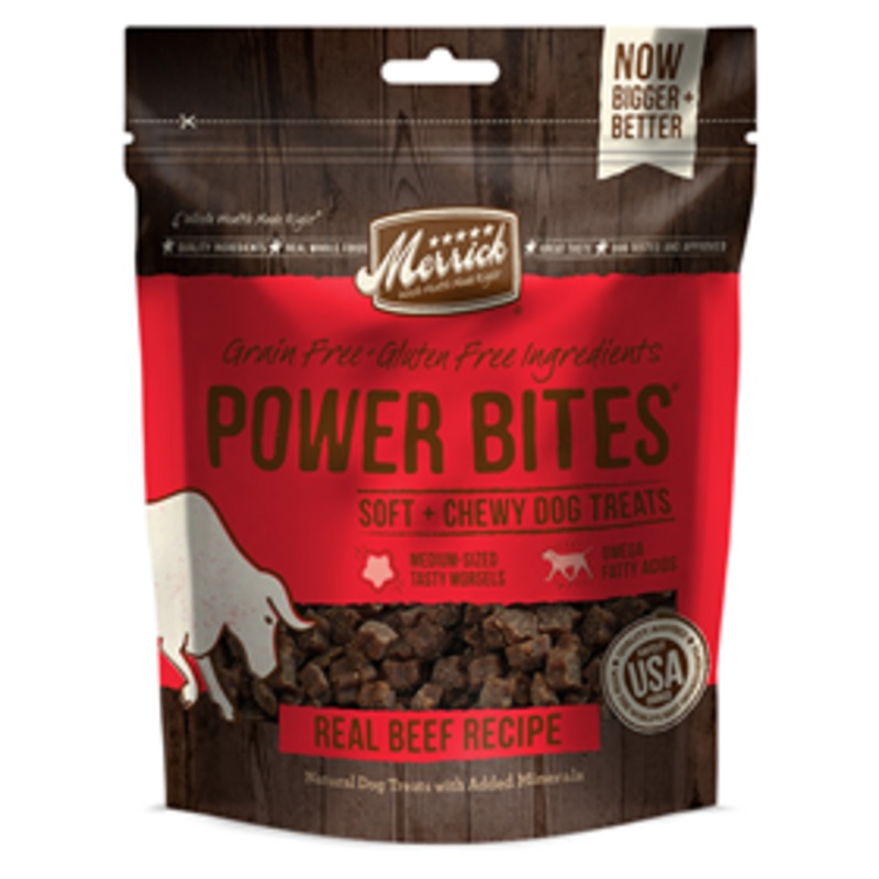 Merrick Power Bites Real Beef Dog Treats 6oz