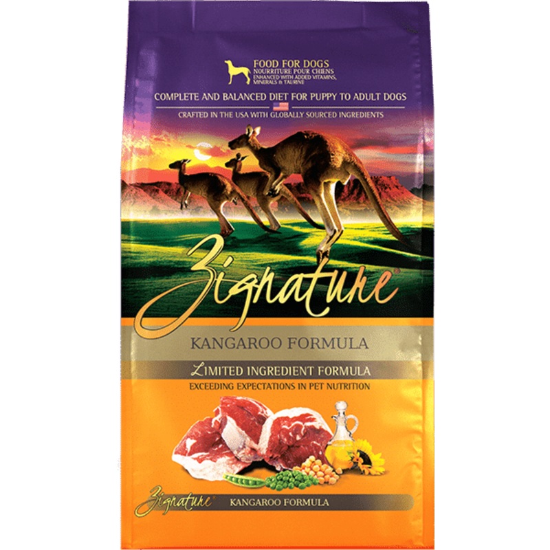 Zignature Limited Ingredient Kangaroo Formula Hard Dog Food- 25 Pound Bag