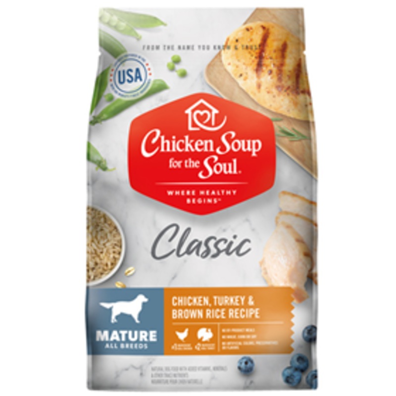 Chicken Soup for the Soul Classic Mature Chicken, Turkey & Brown Rice Recipe Dog Food