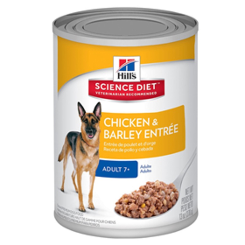 Hills Science Diet Adult 7+ Chicken & Barley Entree Can Dog Food 13 oz
