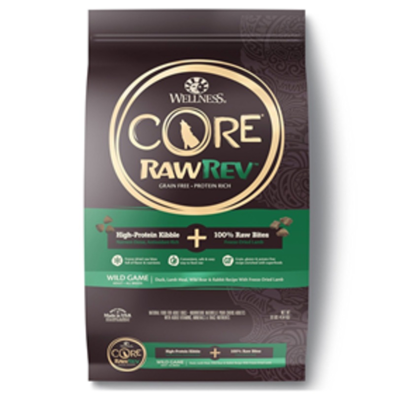 Wellness CORE RawRev Wild Game + 100% Raw Lamb, Wild Boar, & Rabbit Dog Food