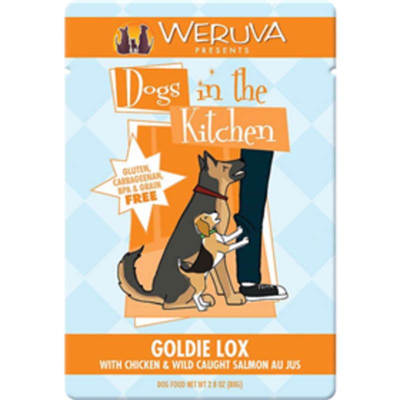 Weruva Dogs in the Kitchen Goldie Lox with Chicken & Wild Caught Salmon Au Jus 2.8 oz.
