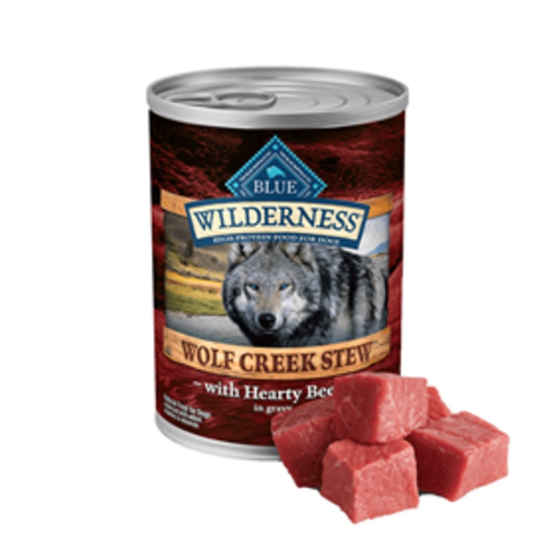 Blue Buffalo Blue Wilderness Wolf Creek Stew Hearty Beef Stew in Gravy 12.5 oz.