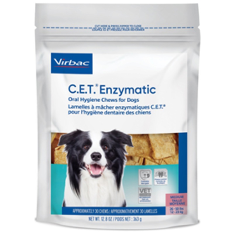 C.E.T. Enzymatic Oral Hygiene Chews for Dogs Medium