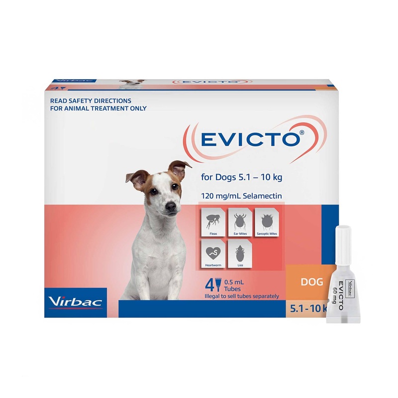 EVICTO Spot-on for Small Dogs 5kg-10kg 4’s