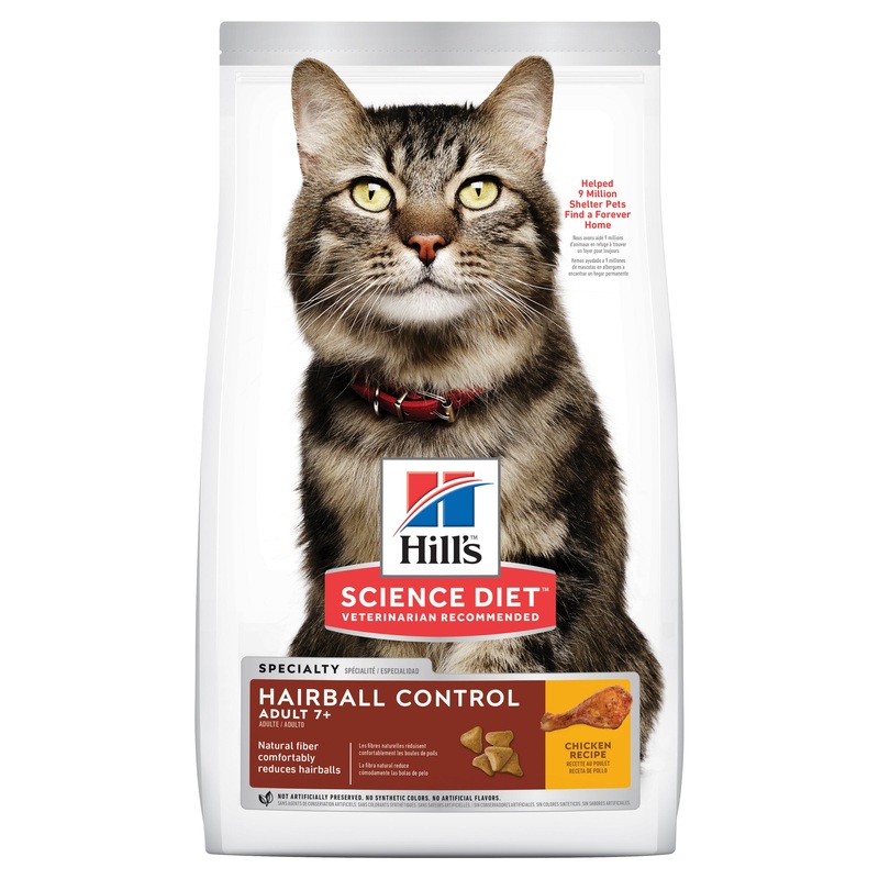 Hill’s Science Diet Adult 7+ Senior Hairball Control Senior Dry Cat Food 4kg